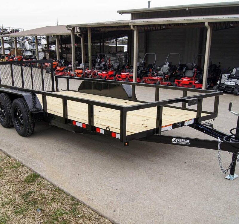 6.4x16 Tube Top Dovetail Utility Trailer (2) 3,500lb Axles