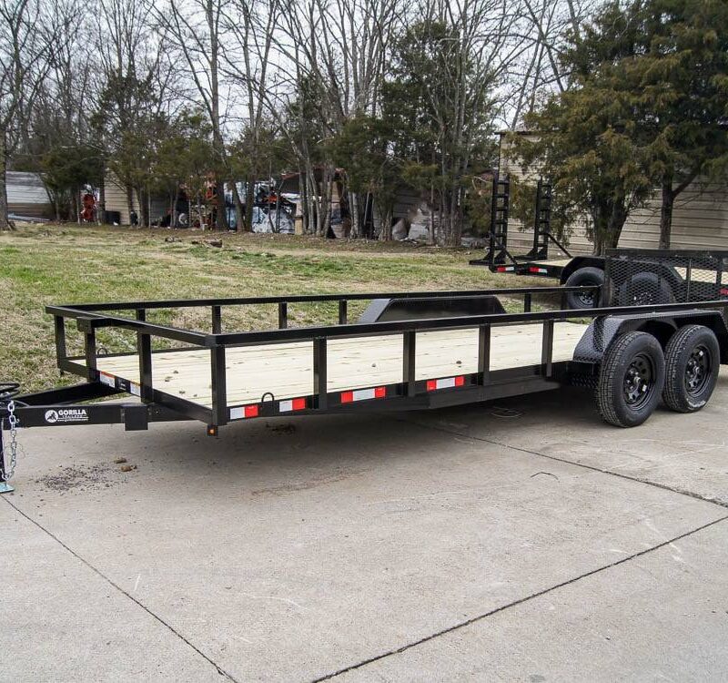 7x20 Tube Top Dovetail Utility Trailer (2) 3500lb Axles