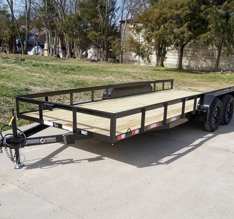 7x18 Straight Deck Utility Trailer (2) 3,500lb Axles - No Gate