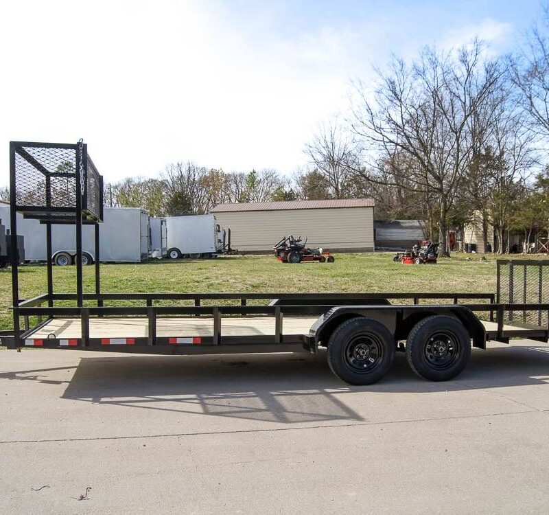 7x20 Dovetail Utility Trailer (2) 3,500lb Axles with Elevated Basket