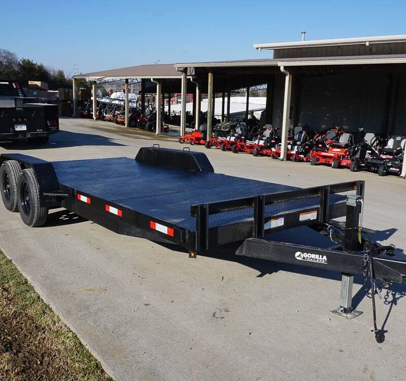7x18 Steel Floor Car Hauler (2) 3500lb Axle w/ Brake and Ramps