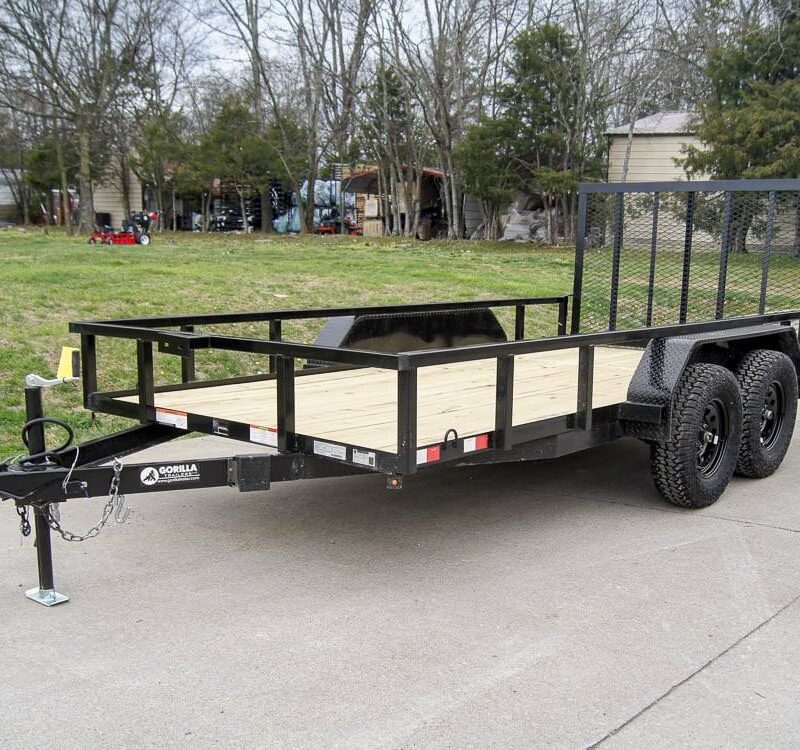 6.4x14 Straight Deck Tube Top Off Road Utility Trailer (2) 3,500lb Axles