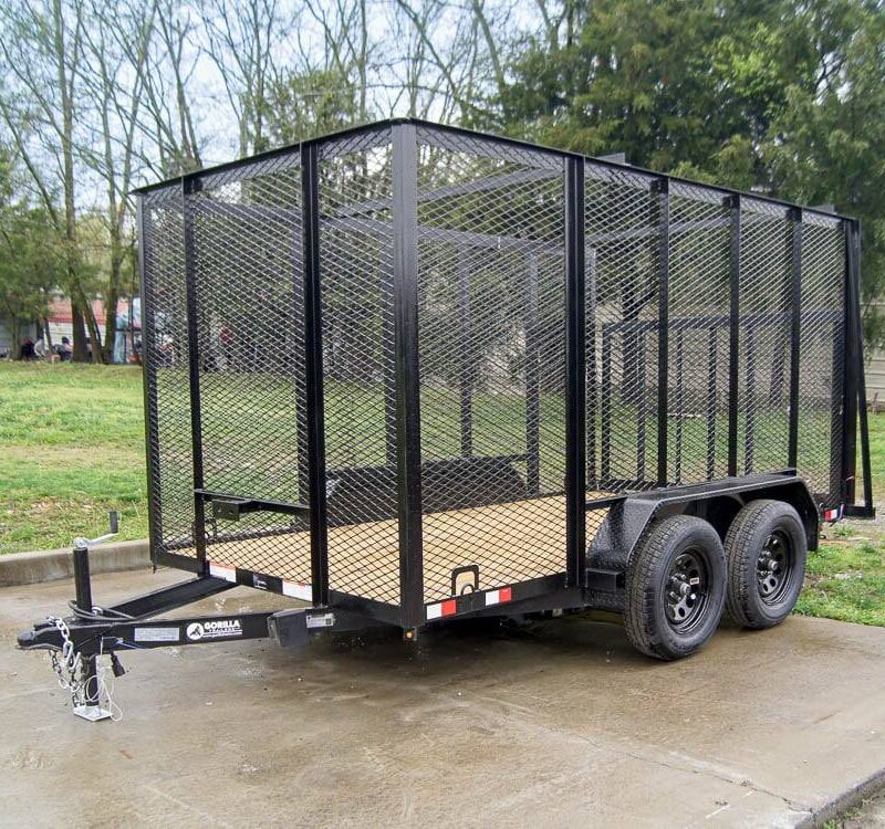 6.4x12 Straight Deck Utility Trailer with 6ft Mesh Sides (2) 3,500lbs