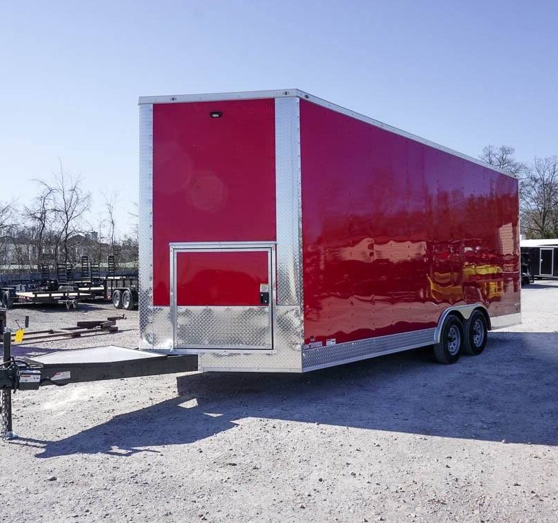 Enclosed Trailer 8.5' X 20' Custom Red Event Storage