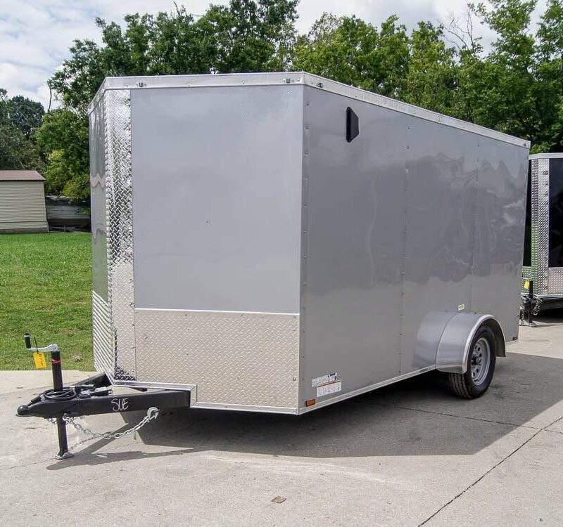 7x12 Silver Frost V-Nose Enclosed Trailer 3,500lb Axles