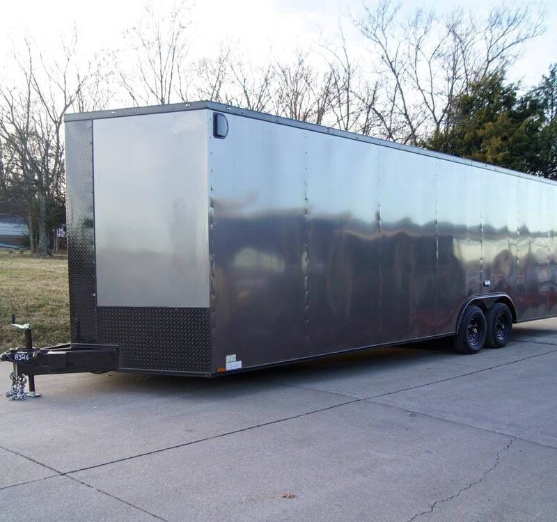 8.5x28 V-Nose Enclosed Trailer Black Out Package (2) 5,200lb Axles