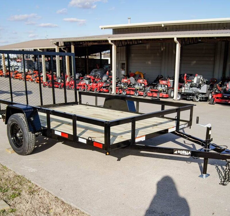 7x10 Powder Coated Straight Deck Utility Trailer 3,500lb Axles Tall Gate