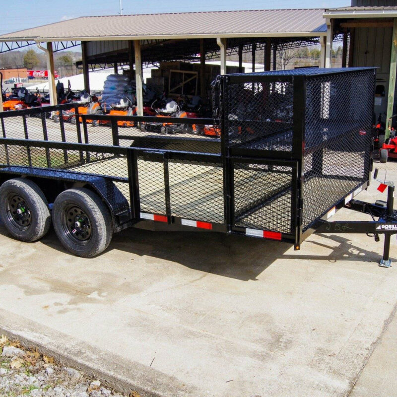 7x14 Powder Coated Dovetail Utility Trailer Stacked Baskets (2) 3,500lb Axles