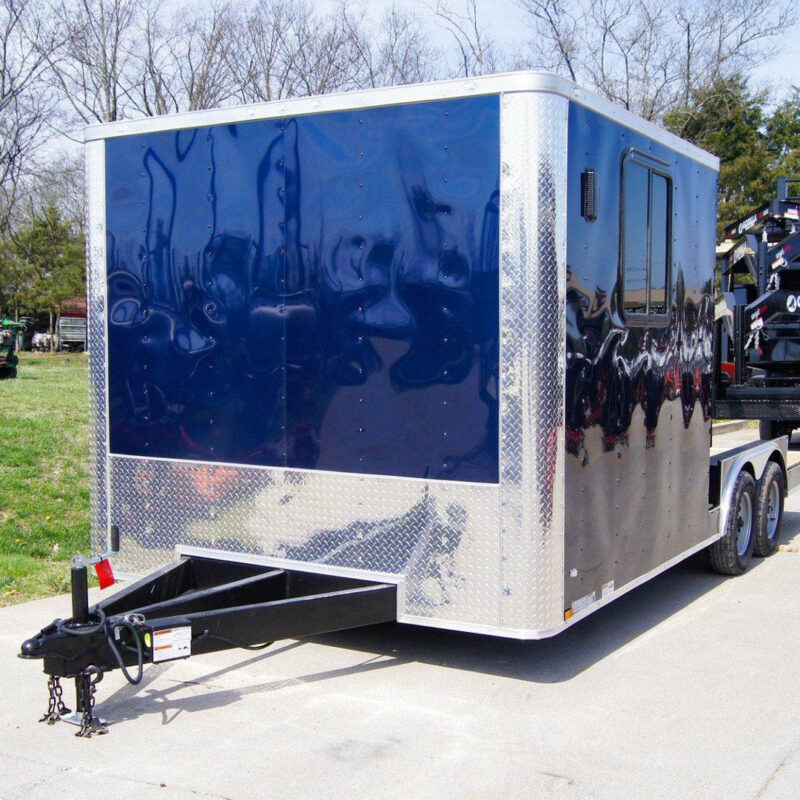 8.5x20 Hybrid Enclosed Trailer with Back Door (2) 5,200lb Axles Storage