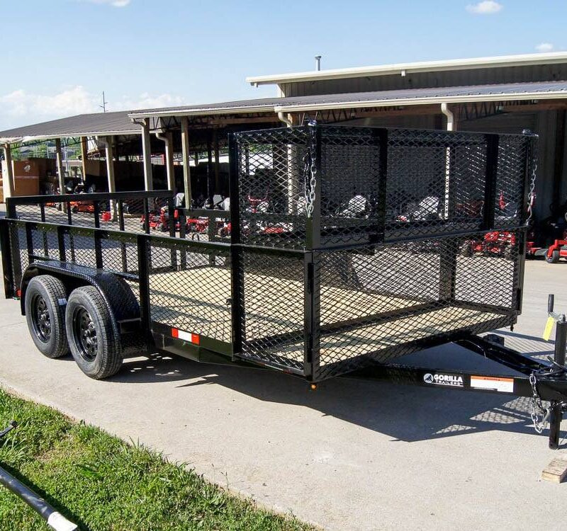 6.4x14 Dovetail Utility Trailer Stacked Baskets (2) 3500lb Axles