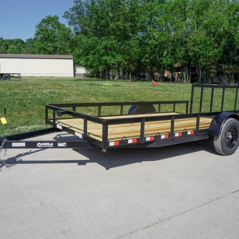 7x14 Dovetail Utility Trailer 3,500lb Axle