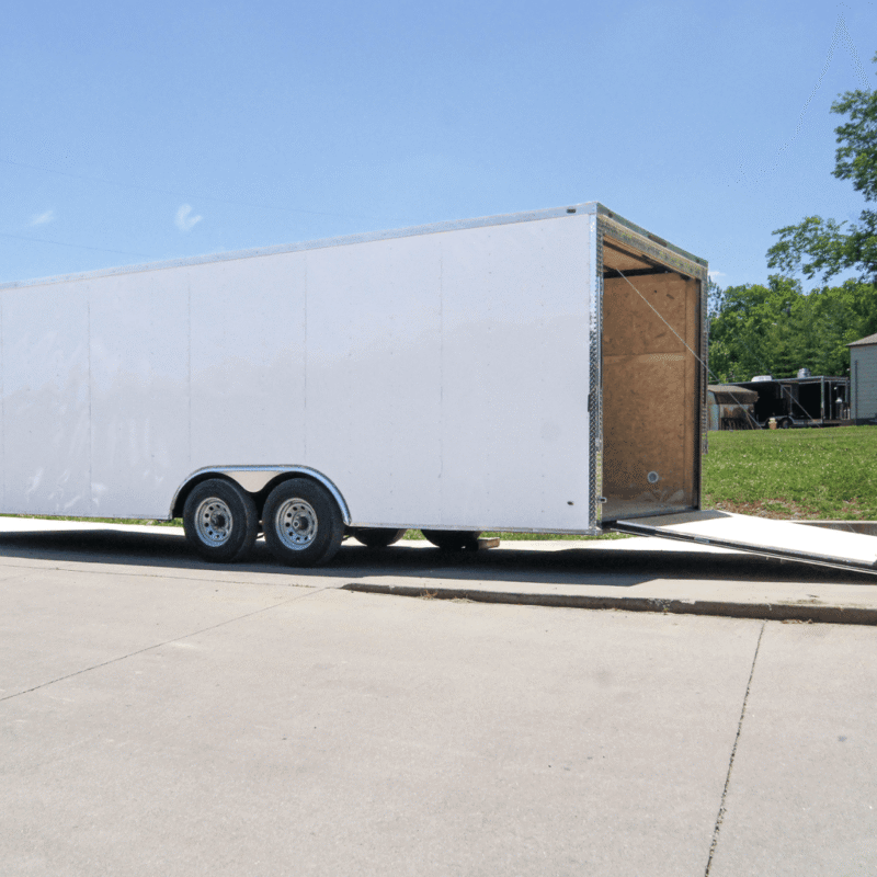 8.5x24 V-Nose Enclosed Trailer (2) 5,200lb Axles 10.4k GVWR