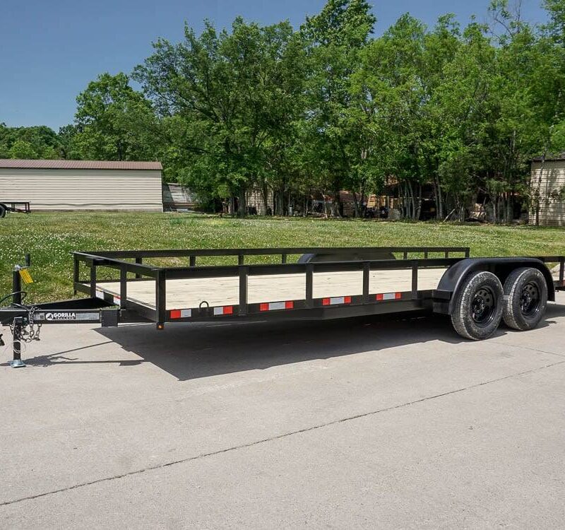 7x20 Straight Deck Utility Trailer with No Gate (2) 3,500 Axles