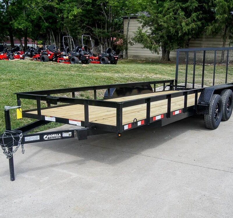 6.4x18 Straight Deck Utility Trailer with Tall Gate (2) 3500lb Axles