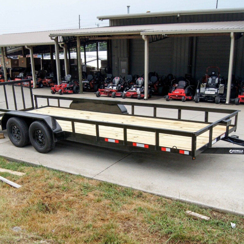 6.4x20 Dovetail Utility Trailer (2) 3500lb Axles