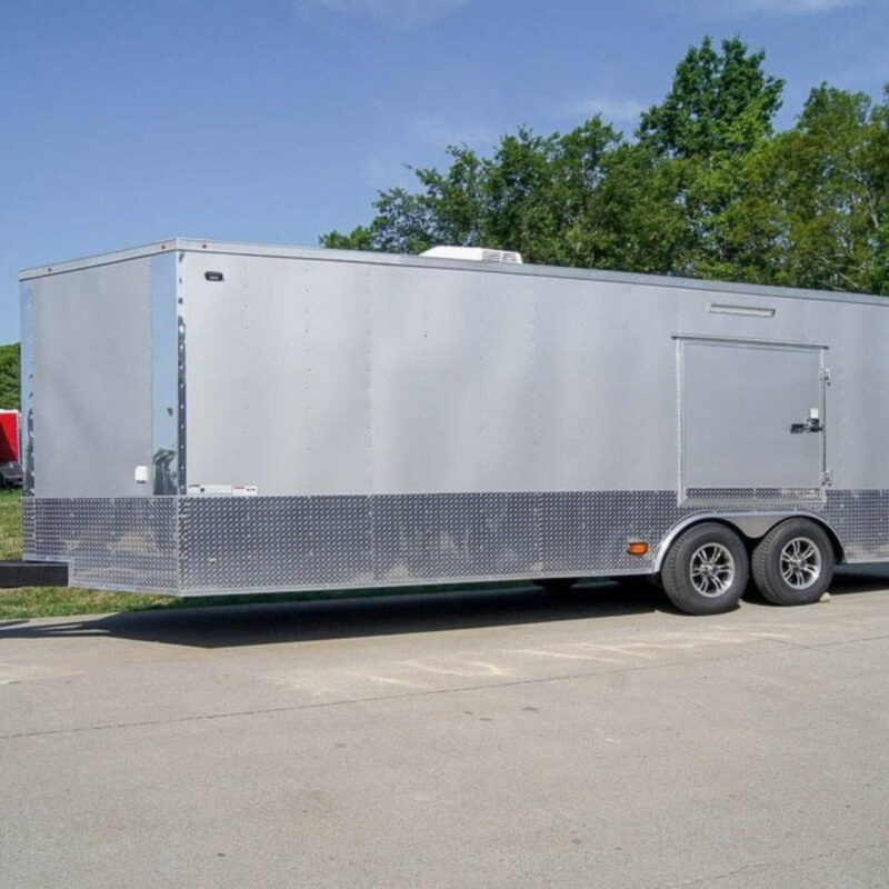 8.5x24 Custom Silver Enclosed Trailer ATP Floor (2) 5200lb Axle Storage