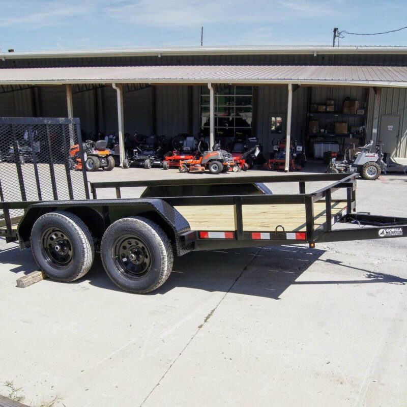 6.4x12 Straight Deck Utility Trailer (2) 3,500lb Axles with Brakes