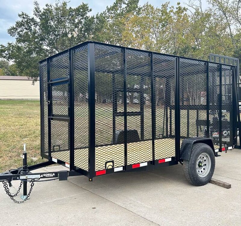 6.4x12 Straight Deck Aluminum Can Recycle Utility Trailer 3,500lb Axle with Brakes