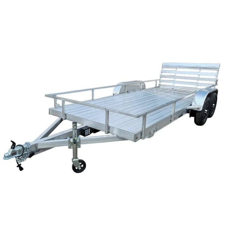 6.4' x 16' All Aluminum Utility Trailer Dual Axle Straight Deck 7K GVWR