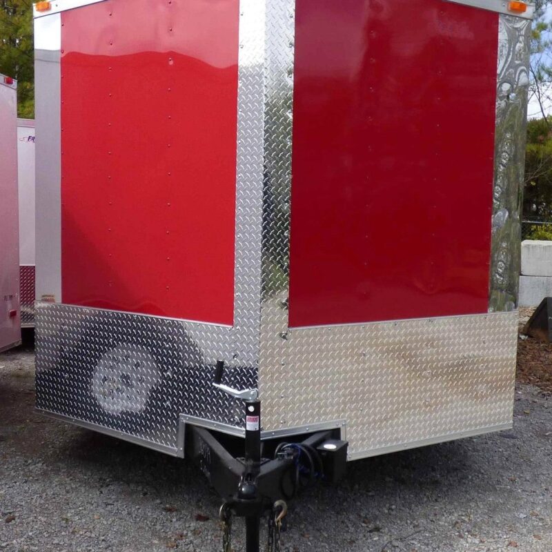Enclosed Trailer 8.5'x24' Red & Black Equipment Hauler Storage