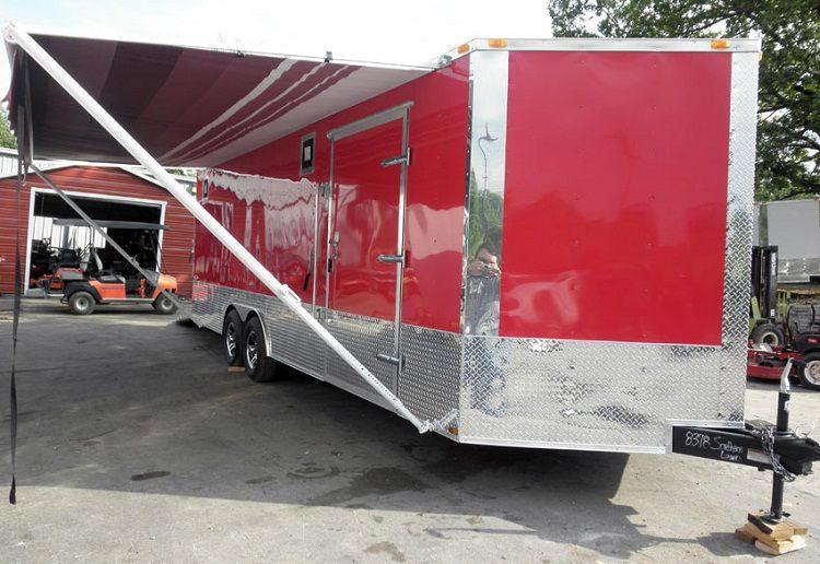 Enclosed Trailer 8.5'x24' Red - ATV Car Bike Equipment Hauler Storage