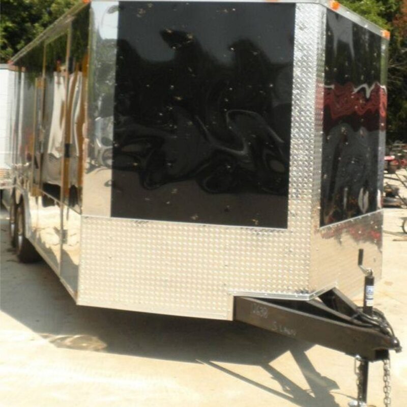 Enclosed Trailer 8.5x20 Black - Car Equipment Hauler Storage