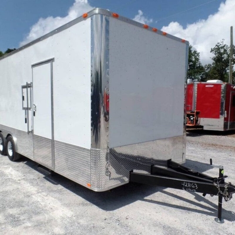 Custom Enclosed Trailer 8.5 X 24 White Storage