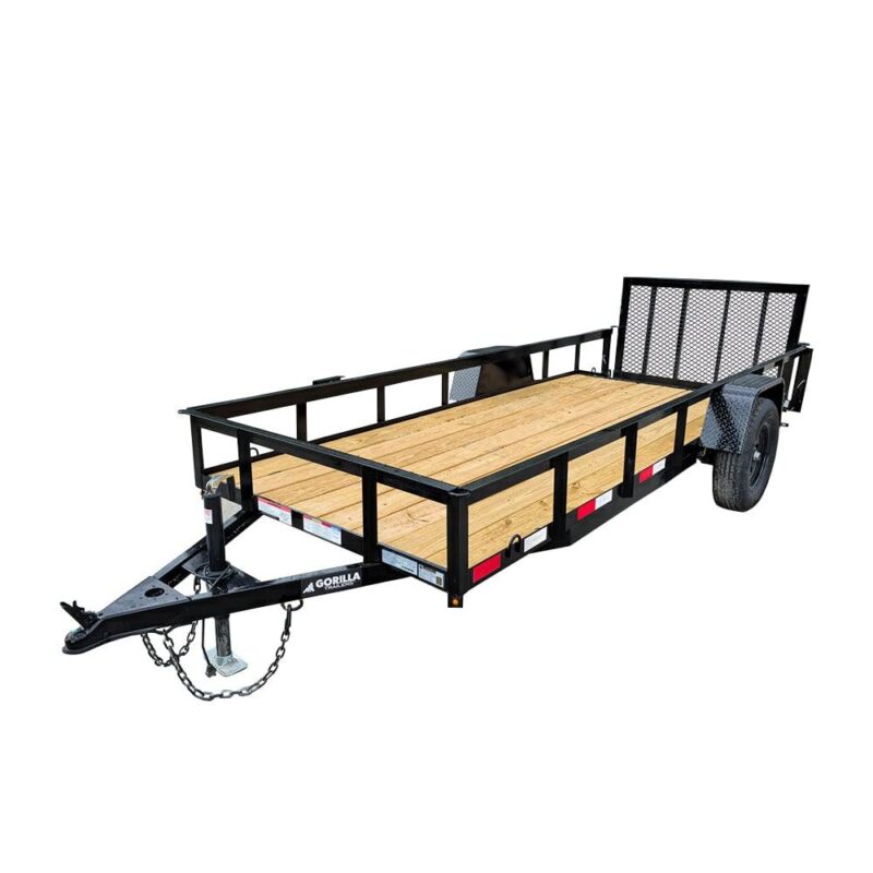5x14 Dovetail Utility Trailer Powder Coated W/ Gate 3,500lb Axle