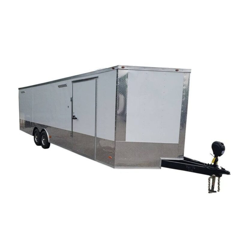Enclosed Trailer 8.5' X 26' White Car Hauler